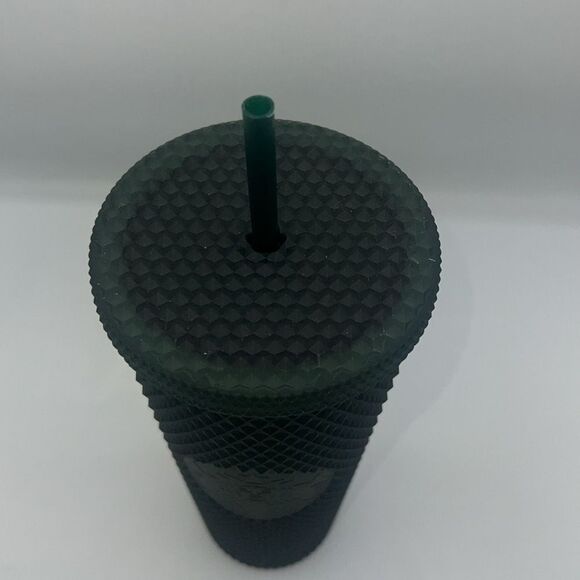 STARBUCKS 2022 Hunter Green Studded Matte Venti Tumbler 24 oz - Picture 3 of 7